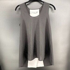 Askari Office Wear Size XS Black White Open Back Sleeveless Shirt